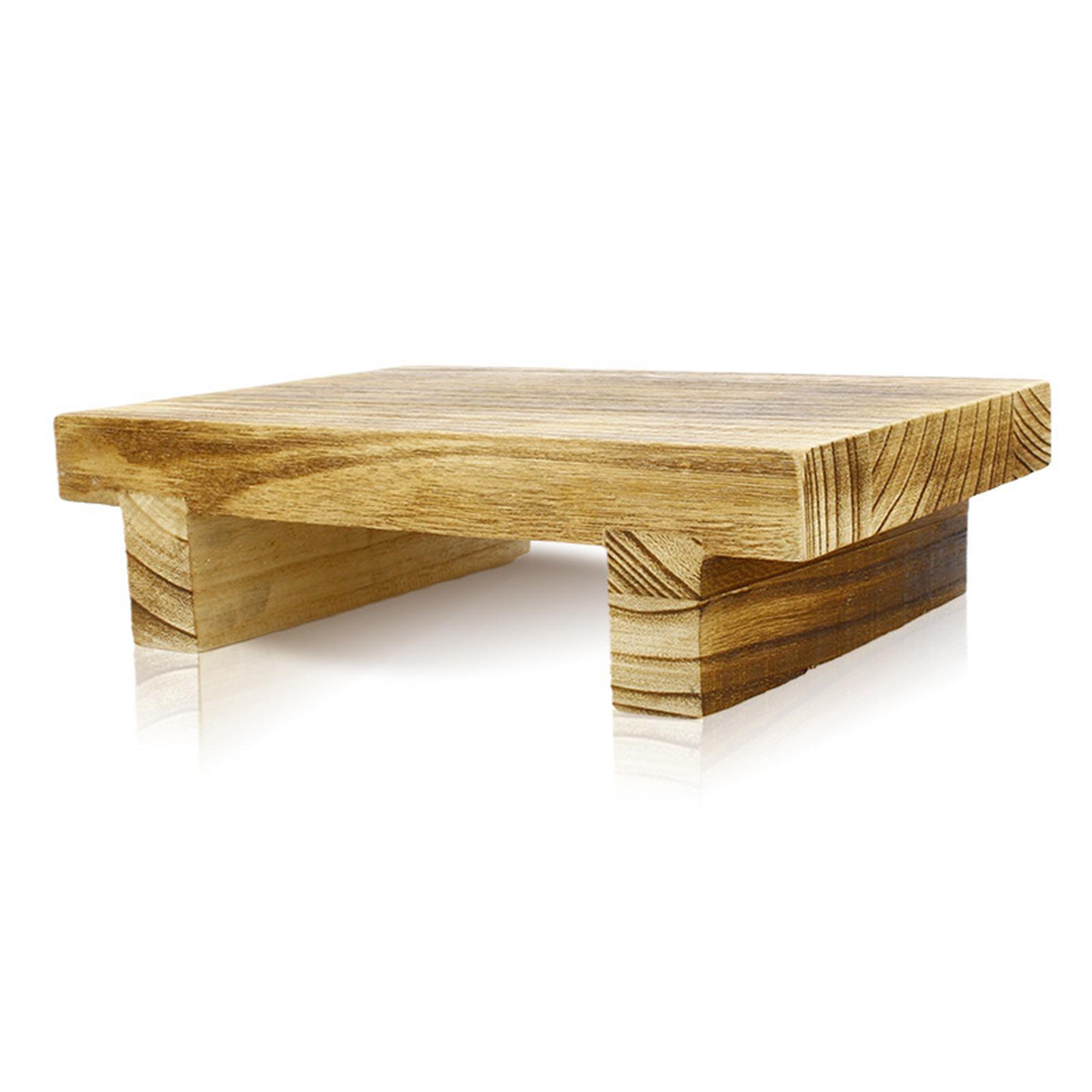 Outdoor Furniture Wood - Wooden Bed Stool Rectangle Portable for