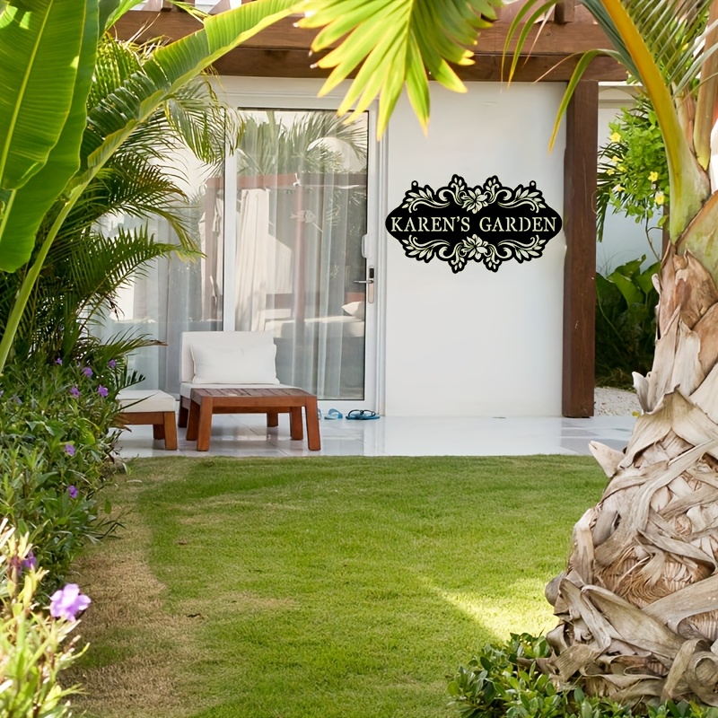 Custom Metal Art Sign with Nam - Outdoor Furniture Metal recension och pris