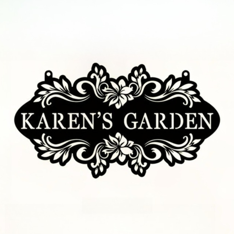 Custom Metal Art Sign with Nam - Outdoor Furniture Metal recension och pris
