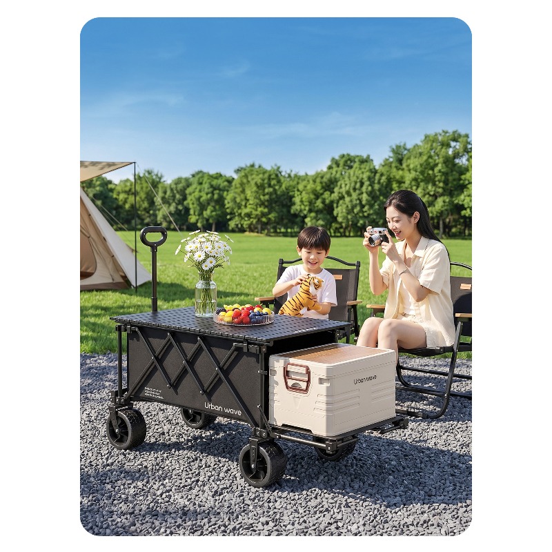 Folding Camping Wagon Cart Out - Outdoor Furniture Metal recension och pris