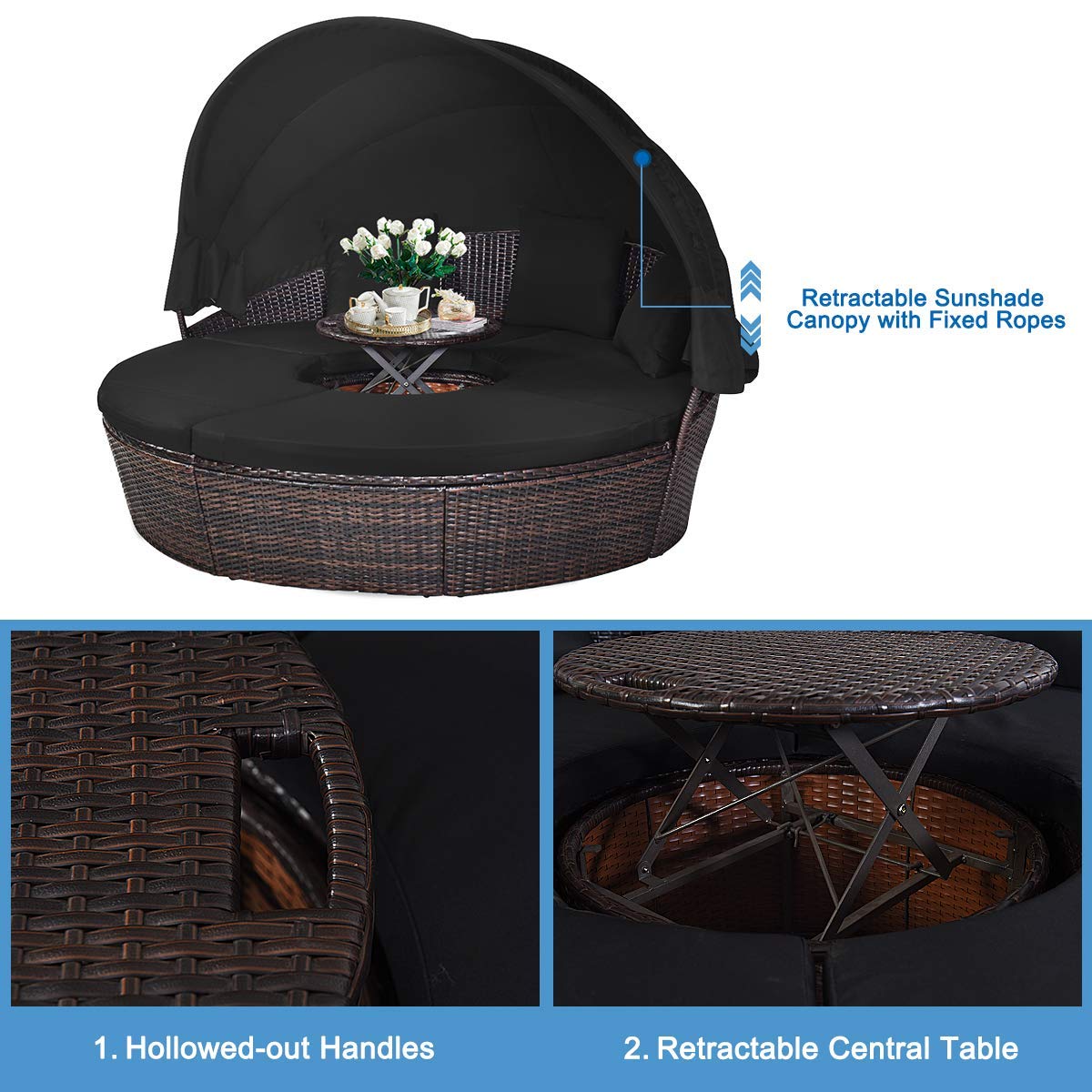 Outdoor Daybed with Canopy, Wi - Outdoor Daybed Furniture recension och pris