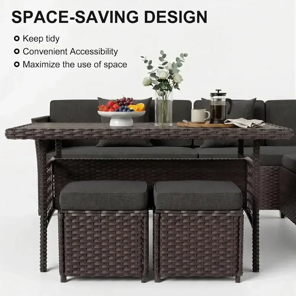 7-Piece Outdoor Wicker Patio F - Outdoor Furniture Metal Chairs recension och pris